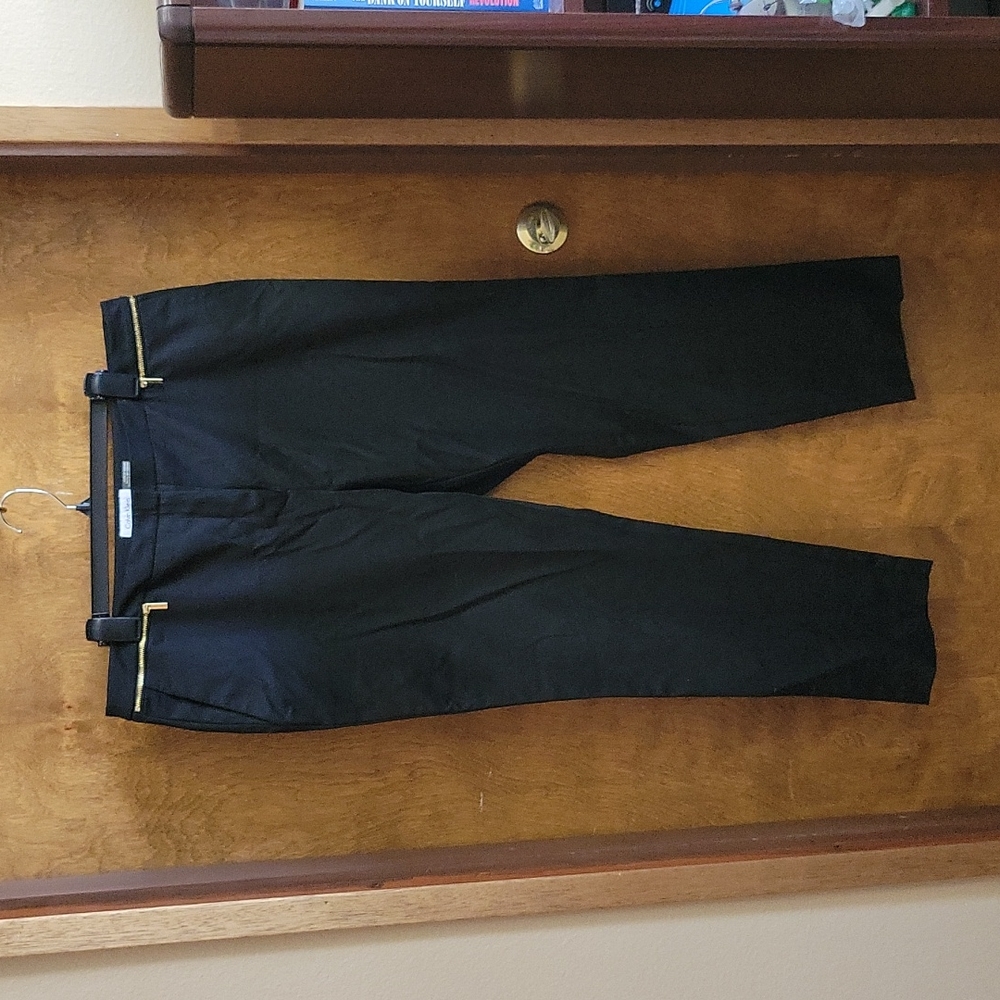 Calvin Klein Black Pants with Gold Trim